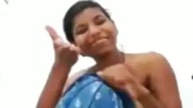 Indian girl bathing video call