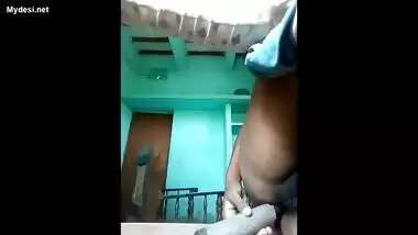Horny girl masturbating with big belon