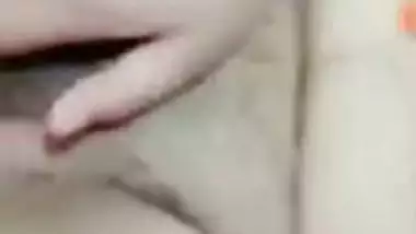 Live cam cute girl playing with boobs and hairy pussy