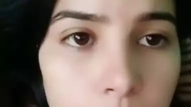 Cute girlfriend perky nipples showing viral selfie