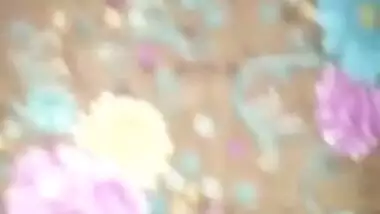 After sex Desi goes to the bathroom to wash her main XXX parts