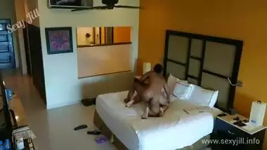 Young girl molested, to fuck and creampied against her will by hotel room intruder spy cam POV Indian