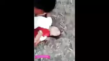 Outdoor Indian blue film of a youthful cutie fucking her ally in the park