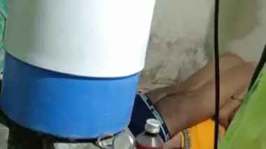 Village girlfriend fucking caught by friend through hole