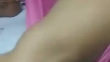 Relaxed Desi aunty lies on the bed with her sweet XXX vagina exposed