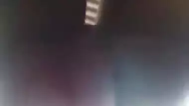 Slim Desi girl shows off tiny tits in this MMS self-made XXX video