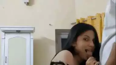 Sexy babe gives an Indian blowjob to her stepbrother