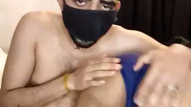 Chubby aunty blindfold blowjob and sex with husband boss