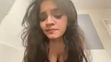 Sexy babe teases her viewers on an adult webcam in NRI porn