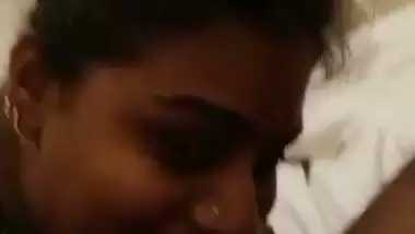 Sucking a dick before getting fucked in the Telugu sex video