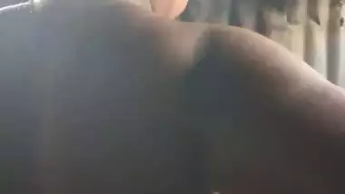 Busty aunty bathing with big boobs showing