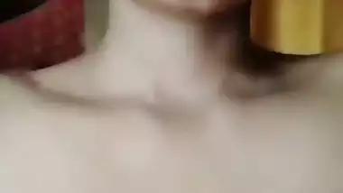 Slim village girl striptease after bath nude MMS