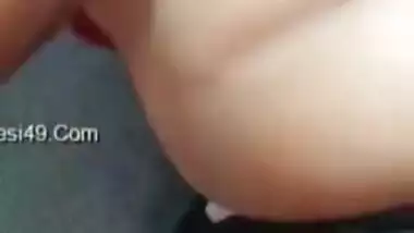 Desi wife boobs press in car