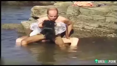 Real indian teen sex for money with white boss in the ocean