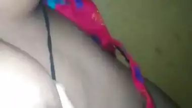 Huge milking boob wife lactating with hubby pressing nipple