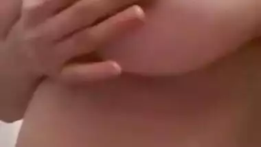 Anusha Pressing Her Big Boobs in Washroom &...