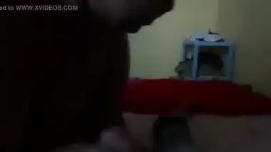 Topheavy Tamil aunty sucking dick