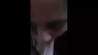 Chubby teen girl gives a nice blowjob to her boyfriend’s big dick