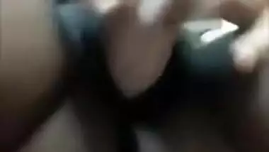 Homemade sex video of Indian woman in hijab playing with long dildo then pees