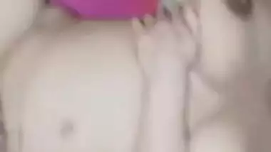 Indian XXX wife with enormous boobs gets hard fucked by her husband MMS