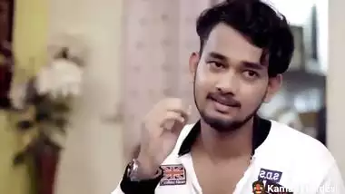 Lover sucks GF’s boobs before his friends in Indian adult series