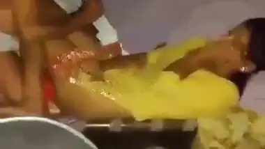 Old man drills his young granddaughter into the bed