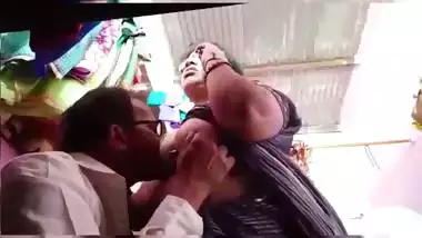 Tailor sucking big boobs of Kannada mature MILF aunty