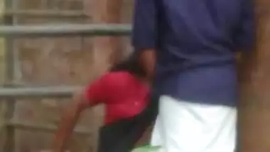 South Indian girl giving handjob blowjob outdoors caught on cam