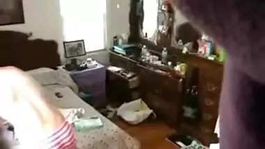 Sexy bhabhi from USA wearing her clothes