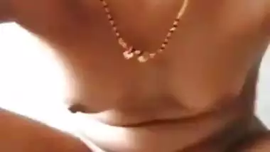 Village lady enjoys video call sex with her husband