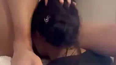 Horny girl licks her roommate’s pussy in Indian lesbian porn