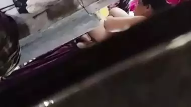 Son captures mom bathing in open backyard viral MMS