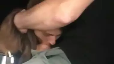 Voyeur Couple Recording BJ and Swallowing Outside in a Walking Path