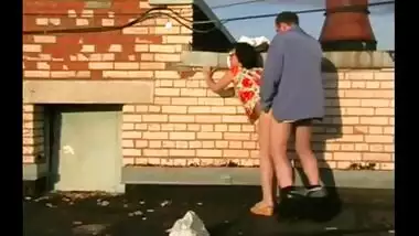 NRI aunty outdoor sex with hubby in terrace recorded